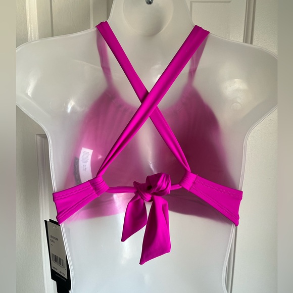 La Blanca - Island Goddess High Neck Midkini Top “Orchid” pink / purple - Size 4 - Picture 2 of 3